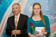 Вручение Диплома именной стипендии за достигнутые успехи в учебе - Н.А. Сорокиной. 